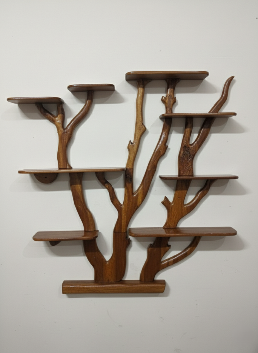 Teak Tree Wooden Wall Shelf 5 x5 feet 