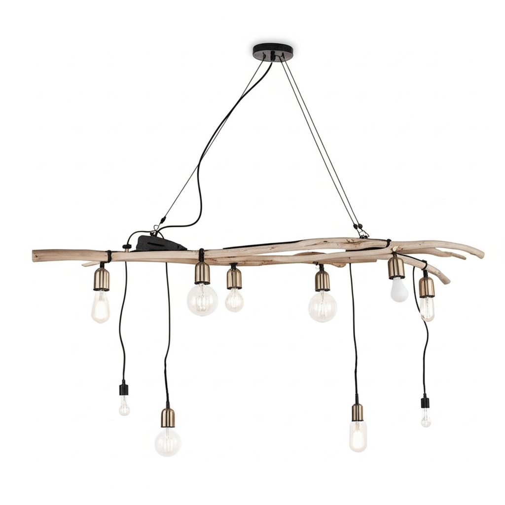 Rustic Driftwood  Pendant Light Fixture Chandelier Custom order available in variable sizes