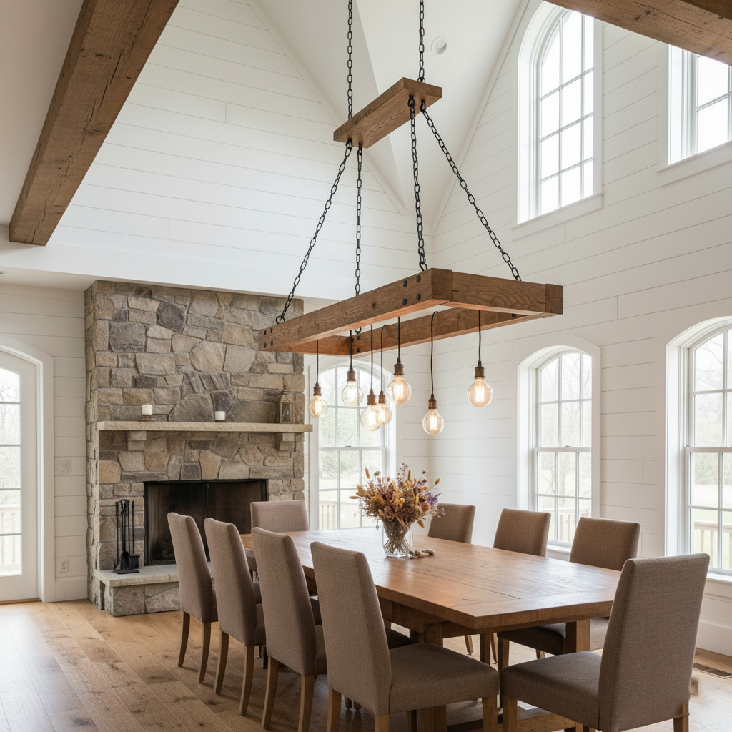 Rustic Wooden Chandelier-Custom Order available in variable sizes 