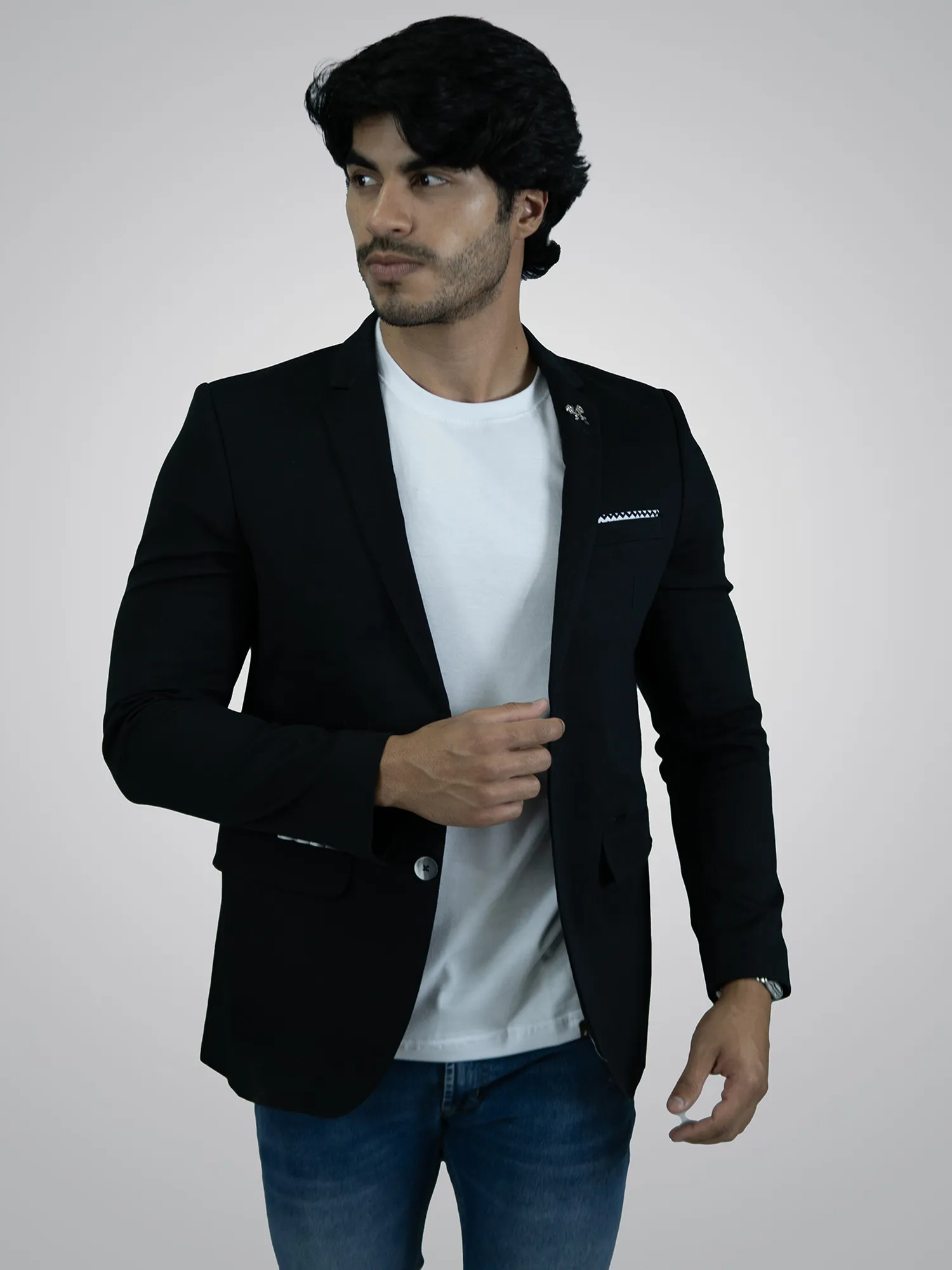 Blazer Masculino Cor Preto Angelo Campana 