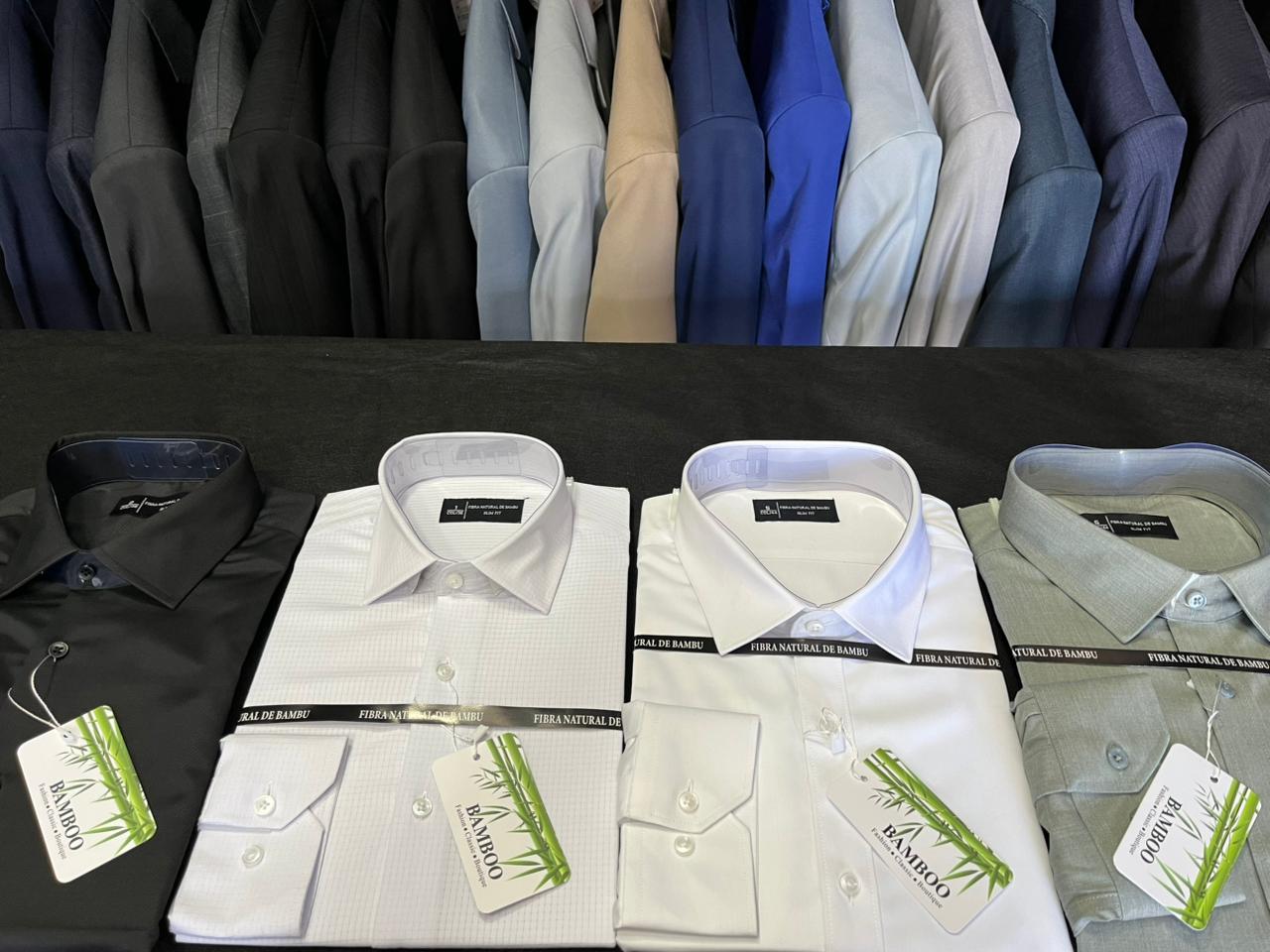 Camisas sociais em fibra de bambu