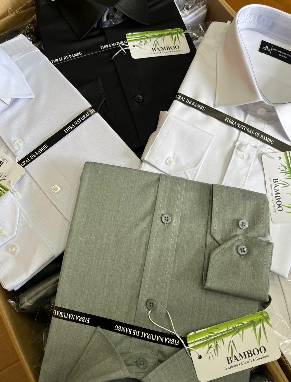 Camisas sociais em fibra de bambu