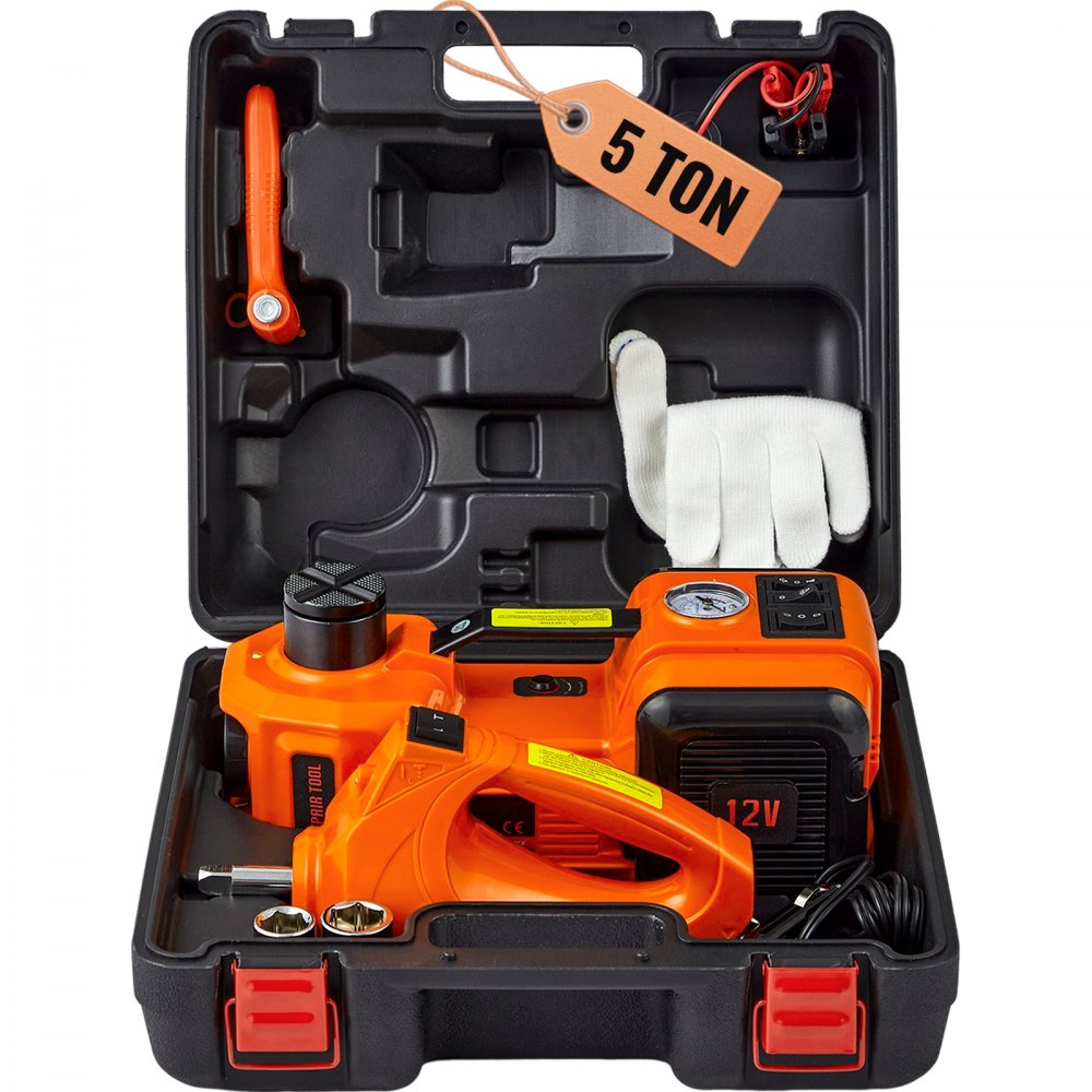 VEVOR Electric Car Jack, 5 Ton/11023 LBS Hydraulic Jack with Electric Impact Wrench