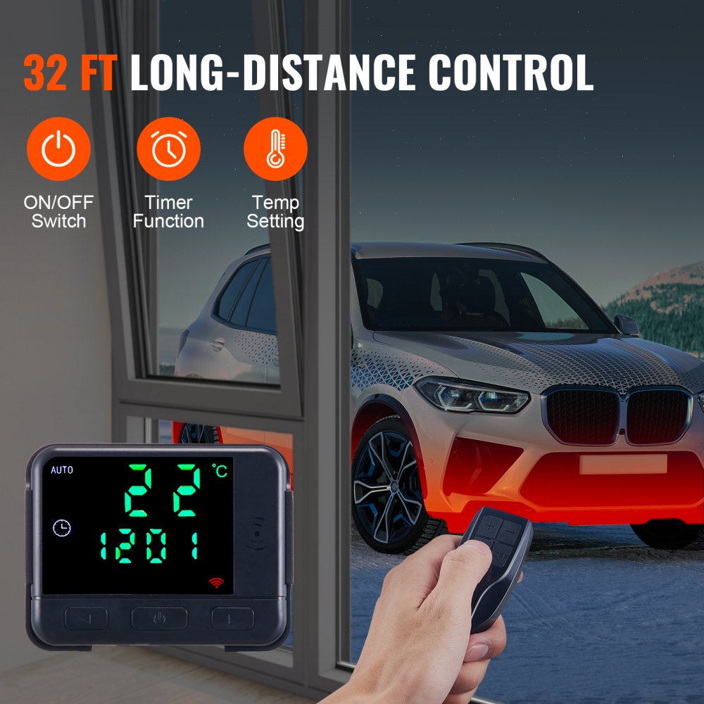 VEVOR Diesel Air Heater 12V LCD Remote Control for Car Bus RV Camper Indoors
