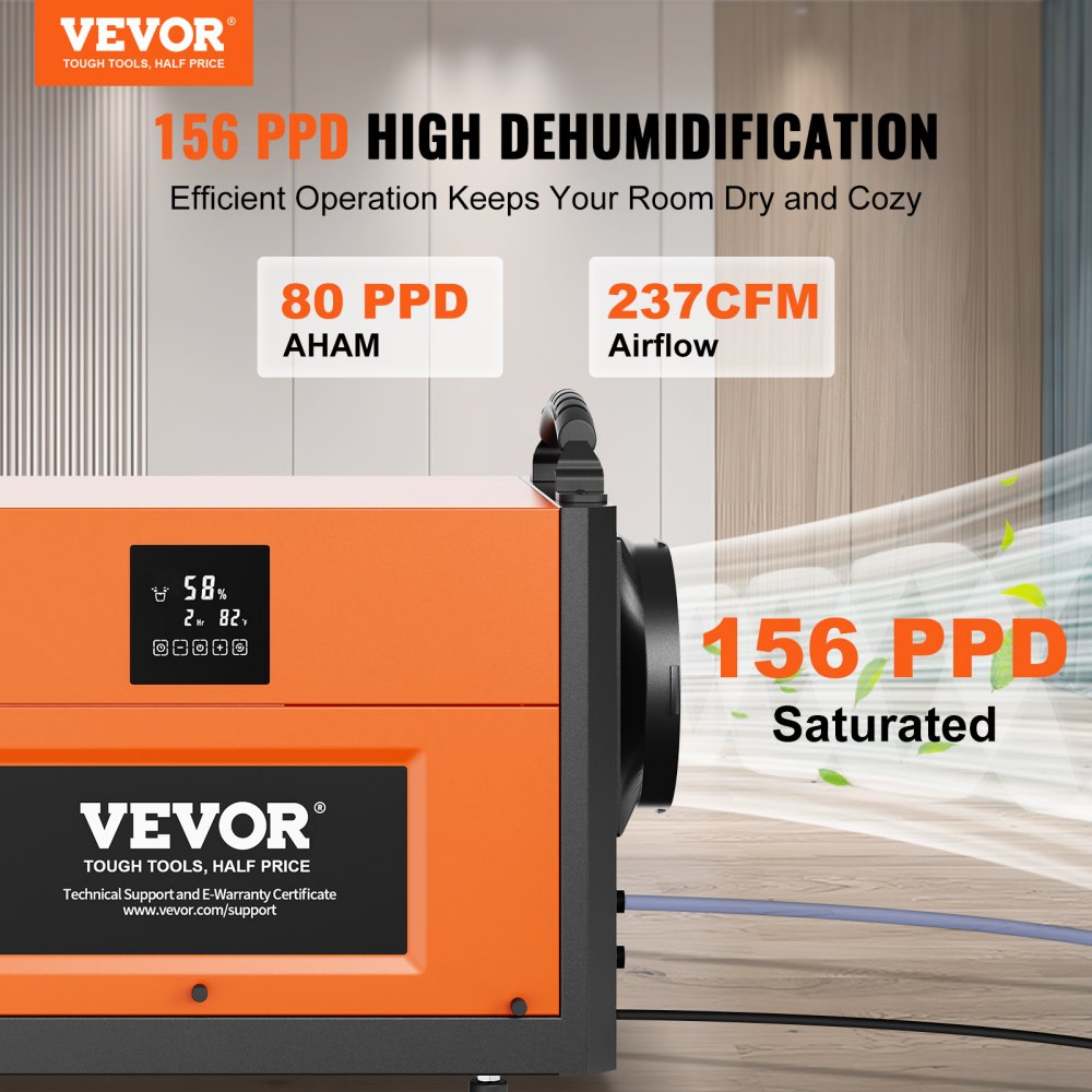 VEVOR Commercial Dehumidifier with Drain Hose