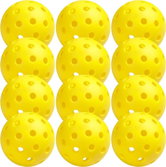 SUPA Outdoor Pickleballs 4 Packs to 36 Packs in Yellow, Green, Pink and Blue