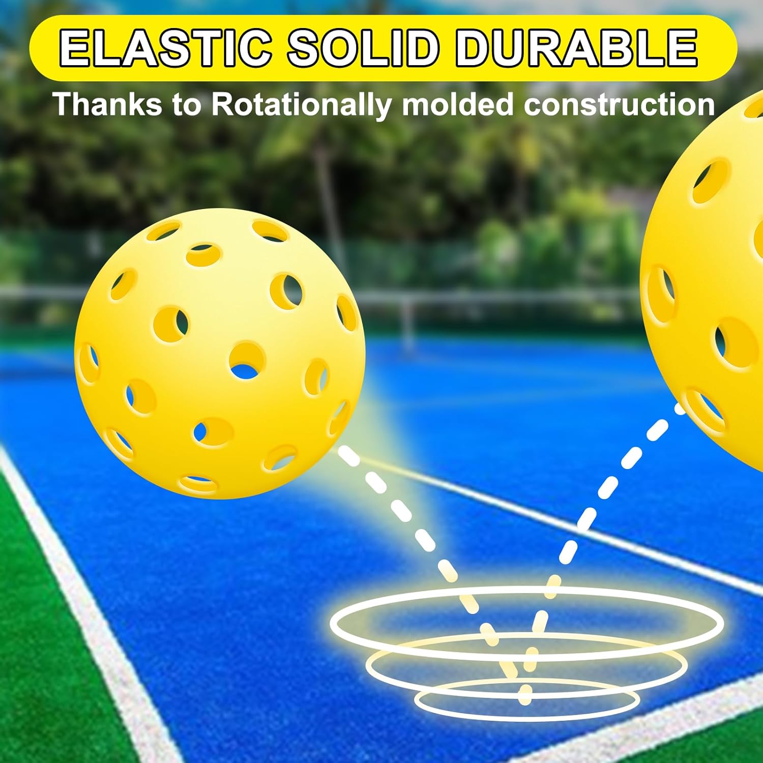 SUPA Outdoor Pickleballs 4 Packs to 36 Packs in Yellow, Green, Pink and Blue