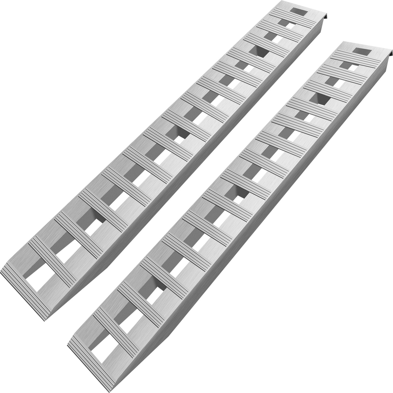 84*14*2.5 Inch Aluminum Ramps 6000LBS Capacity Car Trailer Truck ATV Ramps 1 Pair 2 Ramps