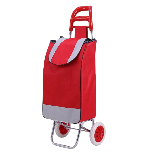 Trolley Dolly Foldable Shopping Cart for Groceries with Wheels and Removable Bag and Rolling Personal Handtruck Standard