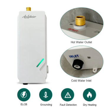 Tankless Water Heater Electric, Instant Hot Water Heater Under Sink, 3000W Mini Water Heater for Shower/Bathroom, Kitchen, RV