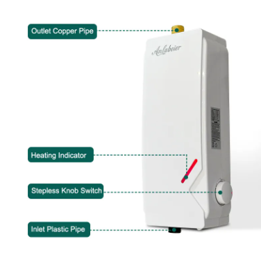 Tankless Water Heater Electric, Instant Hot Water Heater Under Sink, 3000W Mini Water Heater for Shower/Bathroom, Kitchen, RV
