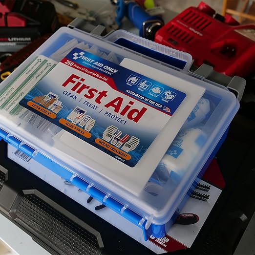 First Aid Only 260-Pieces All-Purpose Emergency First Aid Kit for Home, Work, and Travel