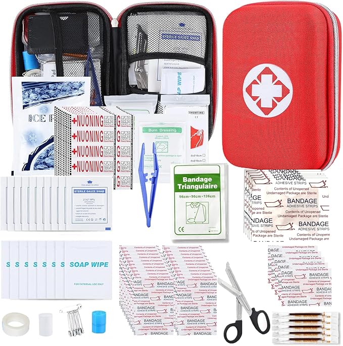 Compact 276 Pieces First Aid Kit Emergency Supplies for Home, Car, Camping Hiking, School, Outdoor