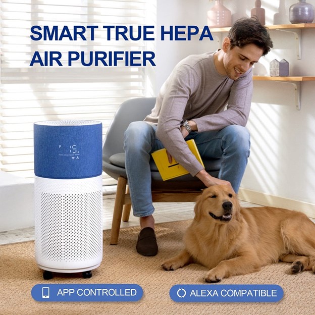 CleanForce Air Purifiers for Home Large Room Up to 2550 ft², H13 HEPA Air Cleaner Works with Alexa for Dust, Allergens, Pollen, Pet Hair Dander, Odors, CERTIFIED asthma & allergy friendly, Rainbow