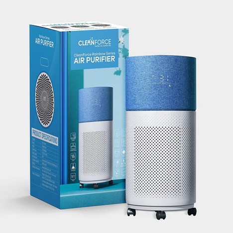 CleanForce Air Purifiers for Home Large Room Up to 2550 ft², H13 HEPA Air Cleaner Works with Alexa for Dust, Allergens, Pollen, Pet Hair Dander, Odors, CERTIFIED asthma & allergy friendly, Rainbow