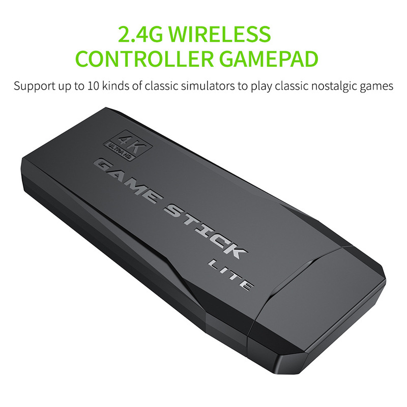 64G Built-in 20000 Games Stick 2 Wireless Controller Gamepad 4K HD Video Game Console 