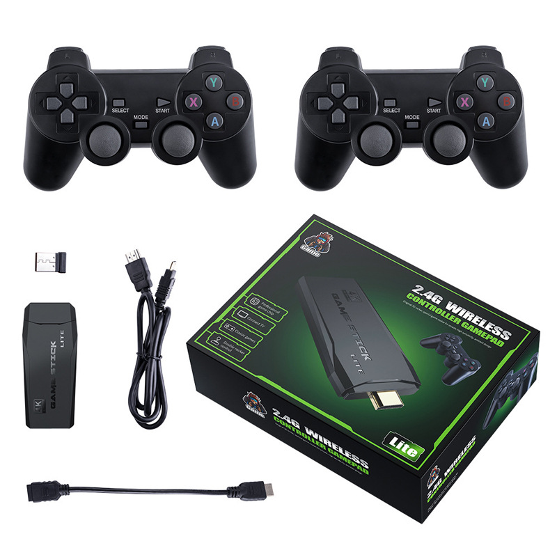 64G Built-in 20000 Games Stick 2 Wireless Controller Gamepad 4K HD Video Game Console 