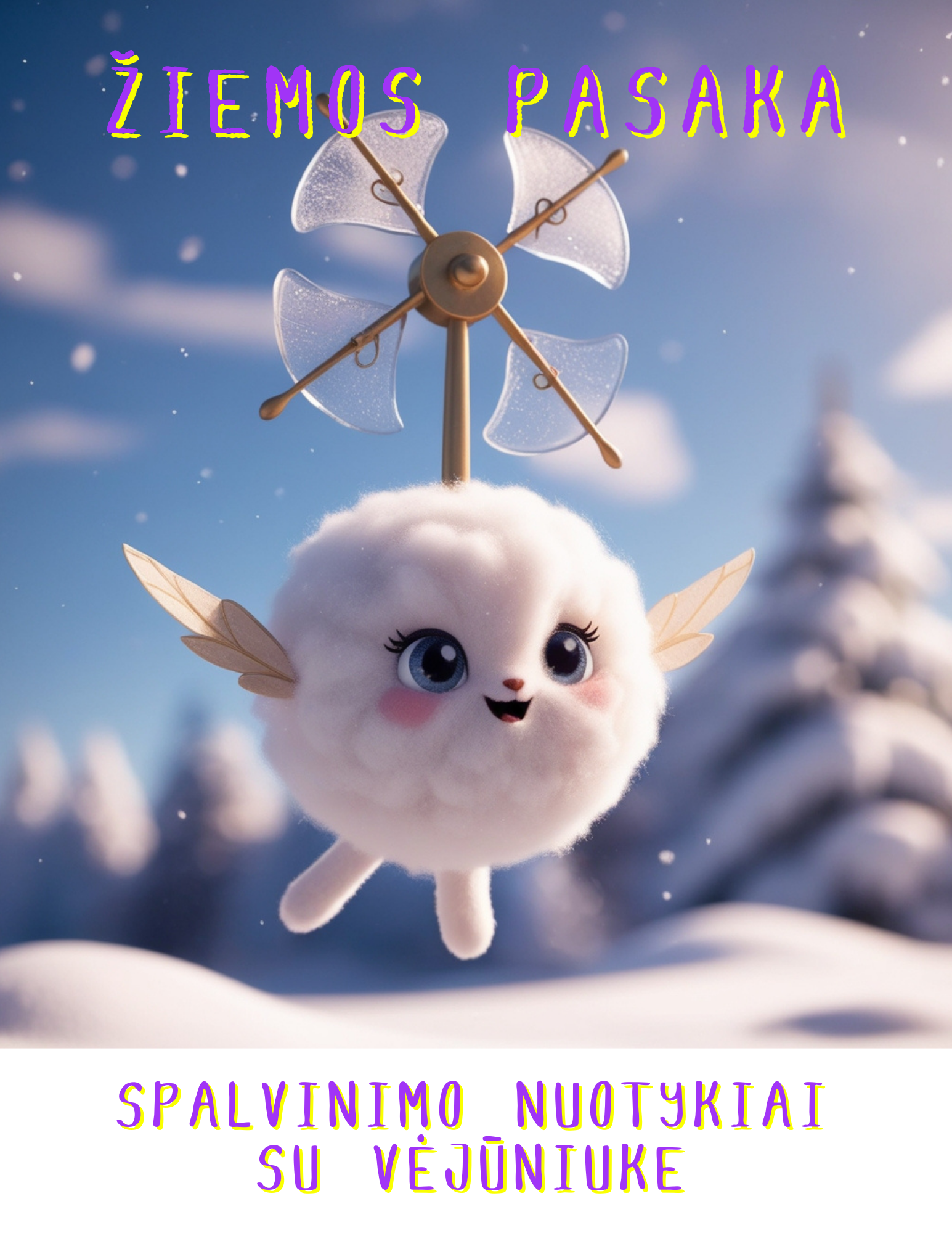 Žiemos pasaka: spalvinimo nuotykiai su Vėjūniuke