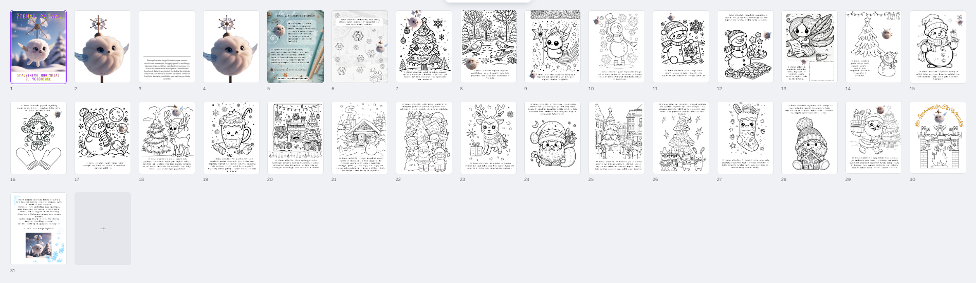 Žiemos pasaka: spalvinimo nuotykiai su Vėjūniuke