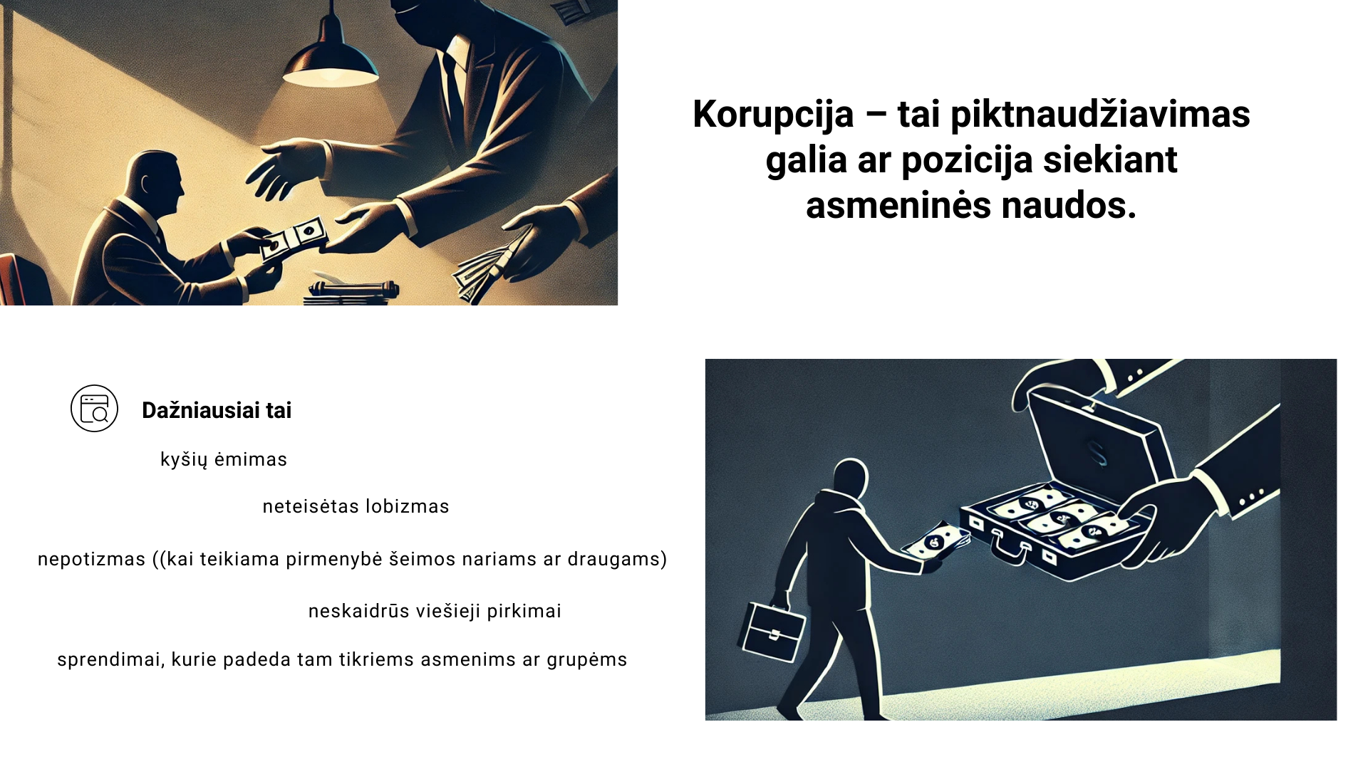 Kas yra korupcija? Kaip ją atpažinti?