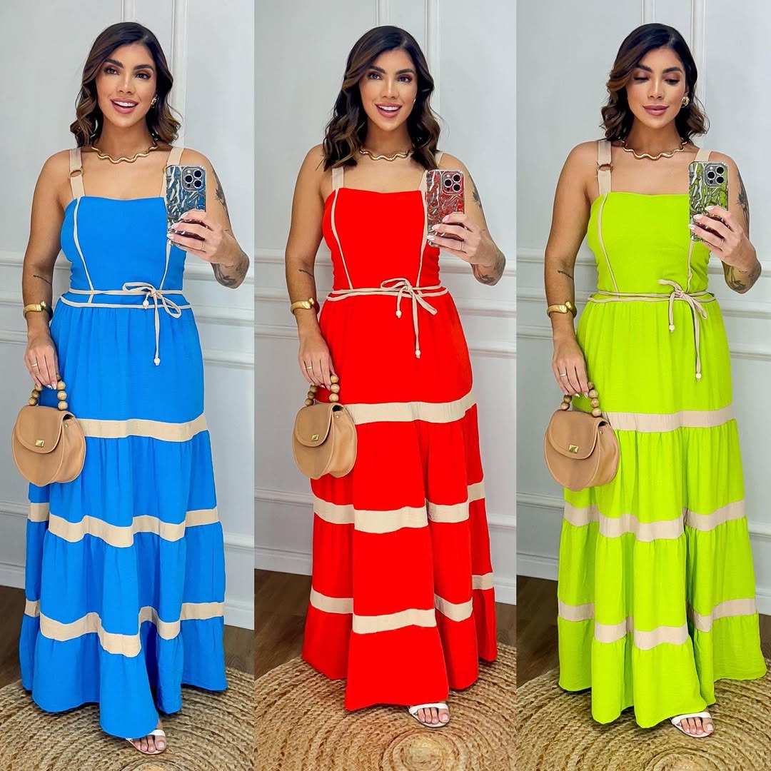 Vestido Longo de Alças