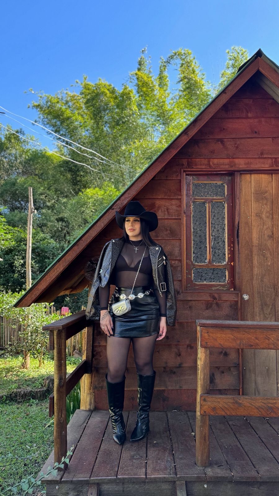 Body tulle gola alta