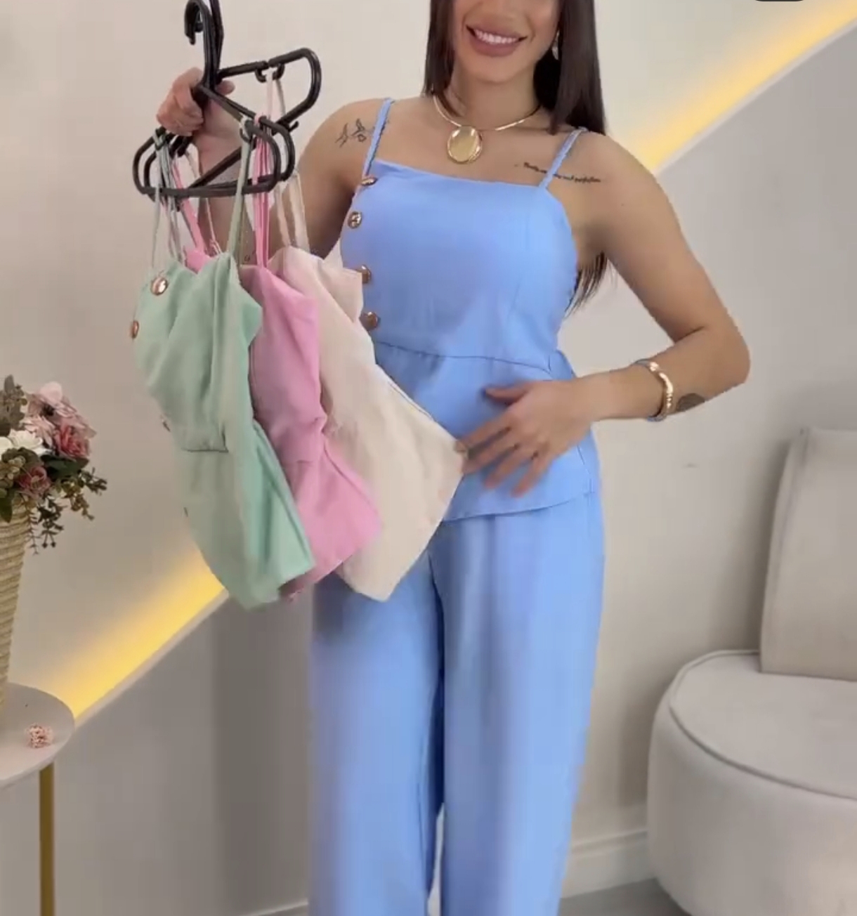 Conjunto feminino de verão