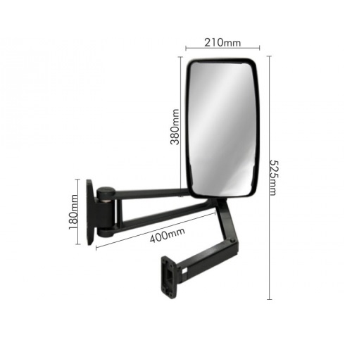 JG ESPELHO C/BRACO+TIRANTE RETROVISOR FORD CARGO