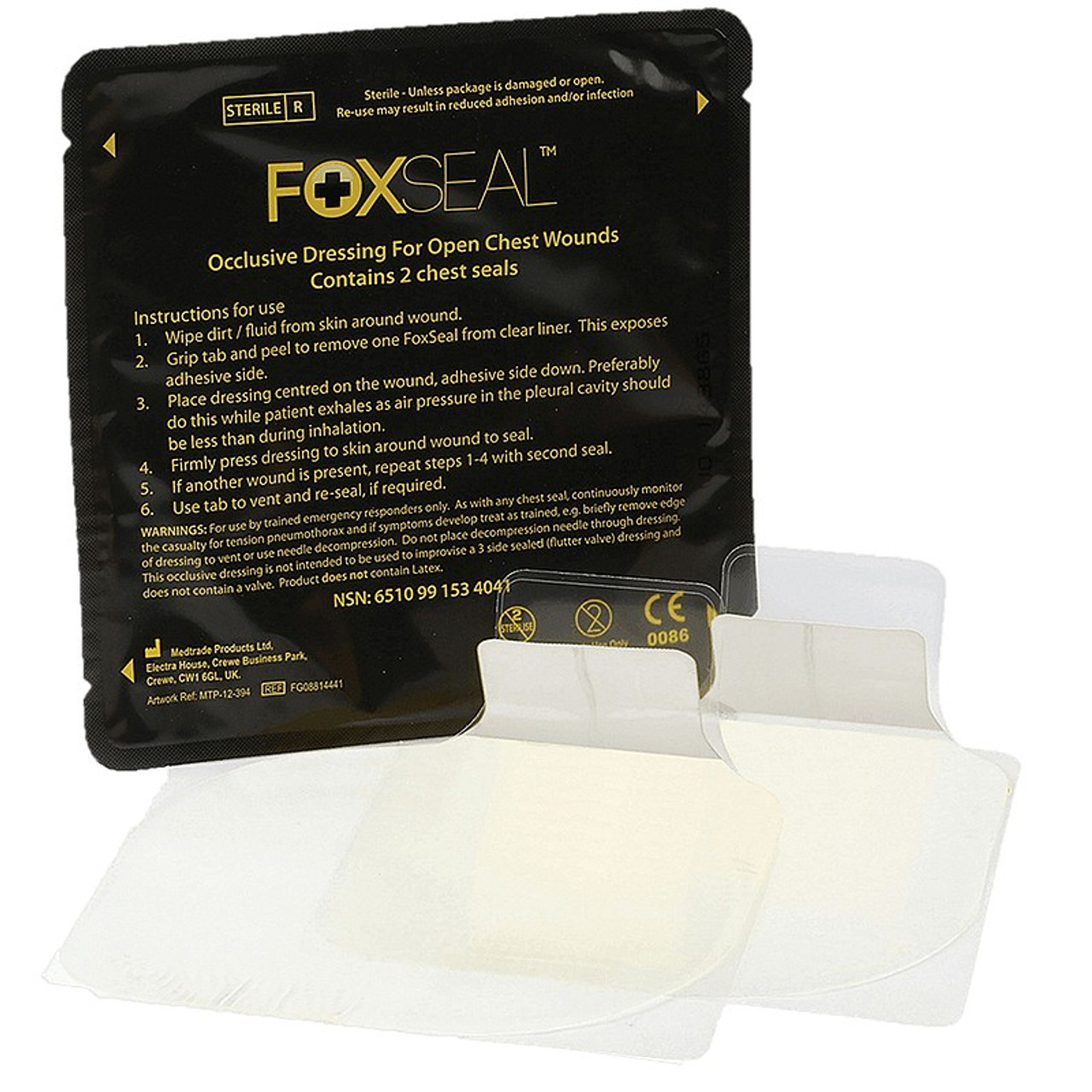 Foxseal Crease Free Chest Seals (2 pack)