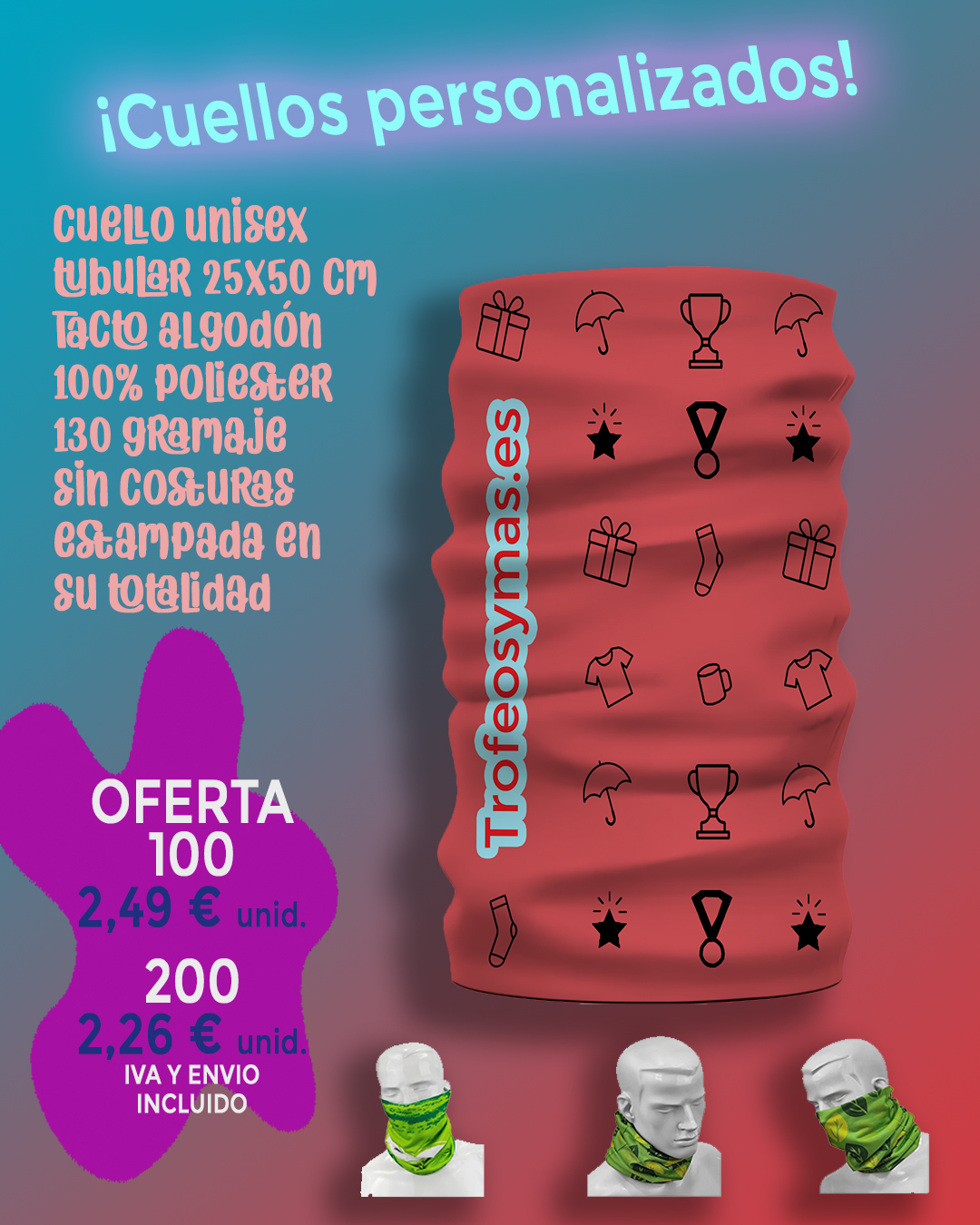 Cuello (braga) tubular unisex