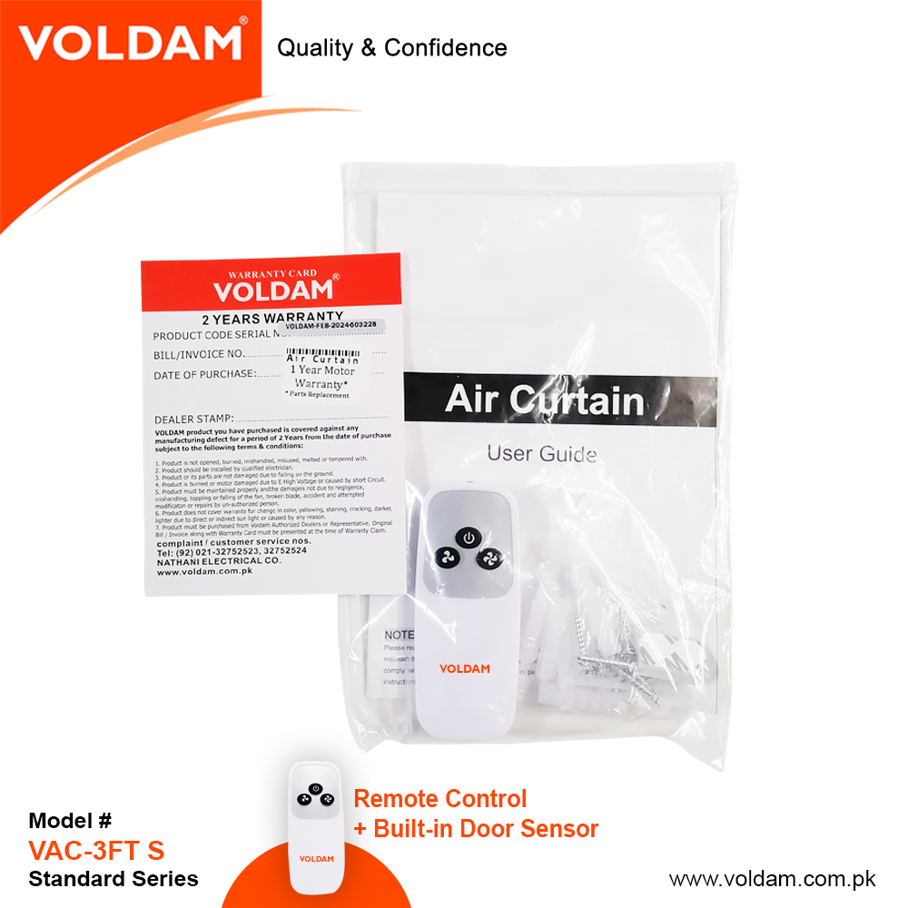 Voldam Air Curtain 3 feet Standard Series Cross Flow Type 13 MS
