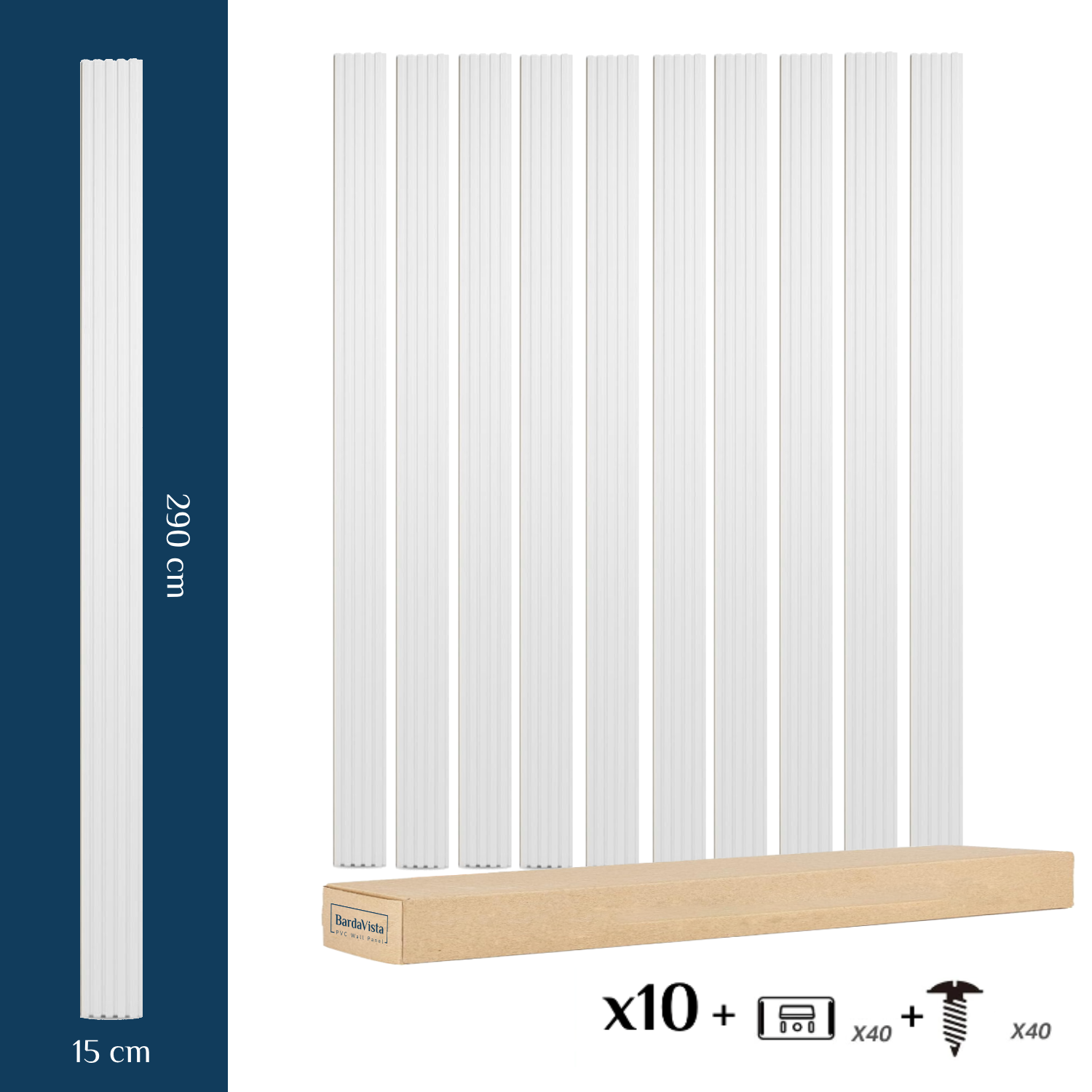 CC150 (2900*150*7mm) - Blanco