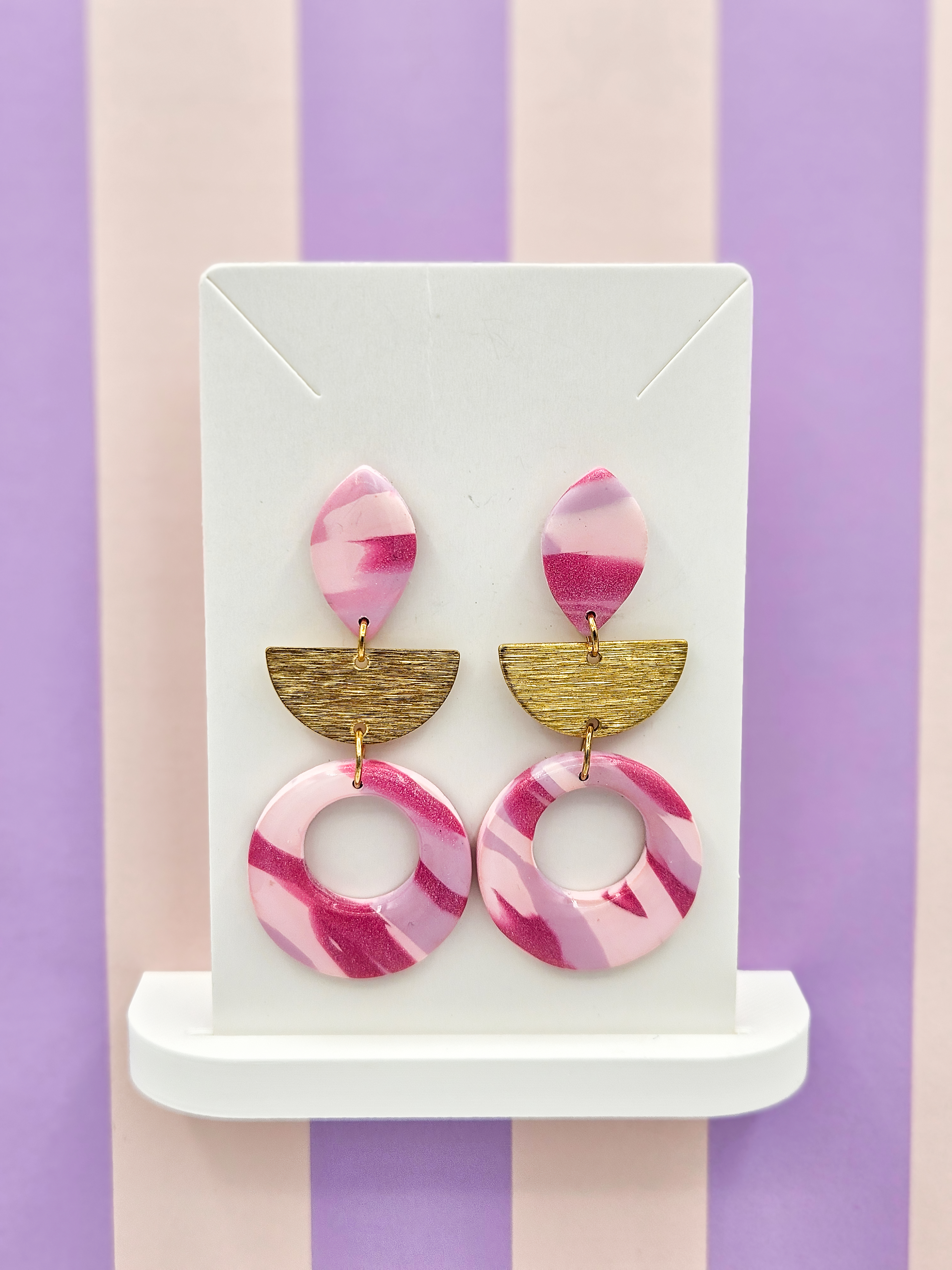 Polymeerklei oorbellen - Kleurrijk