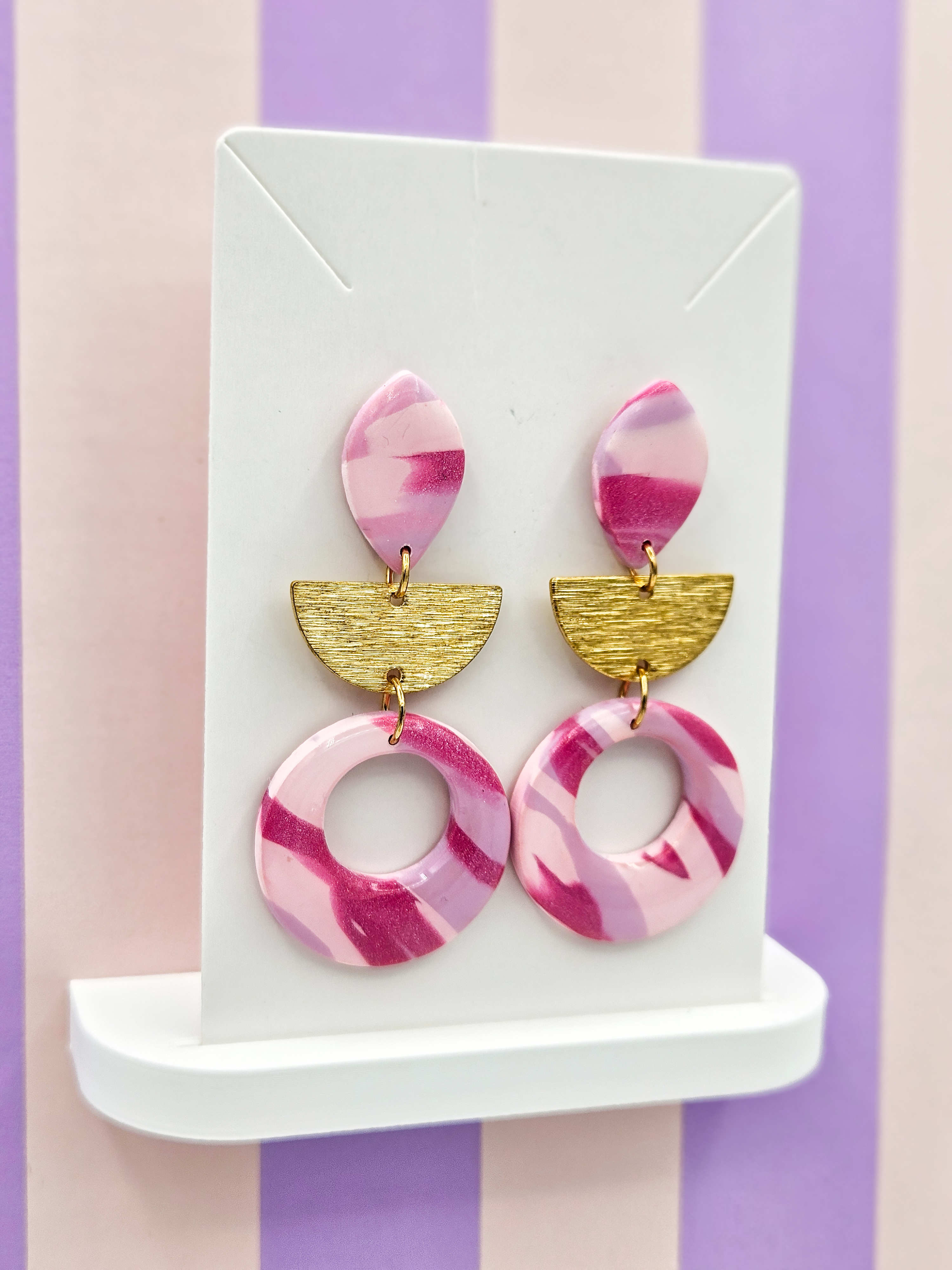 Polymeerklei oorbellen - Kleurrijk