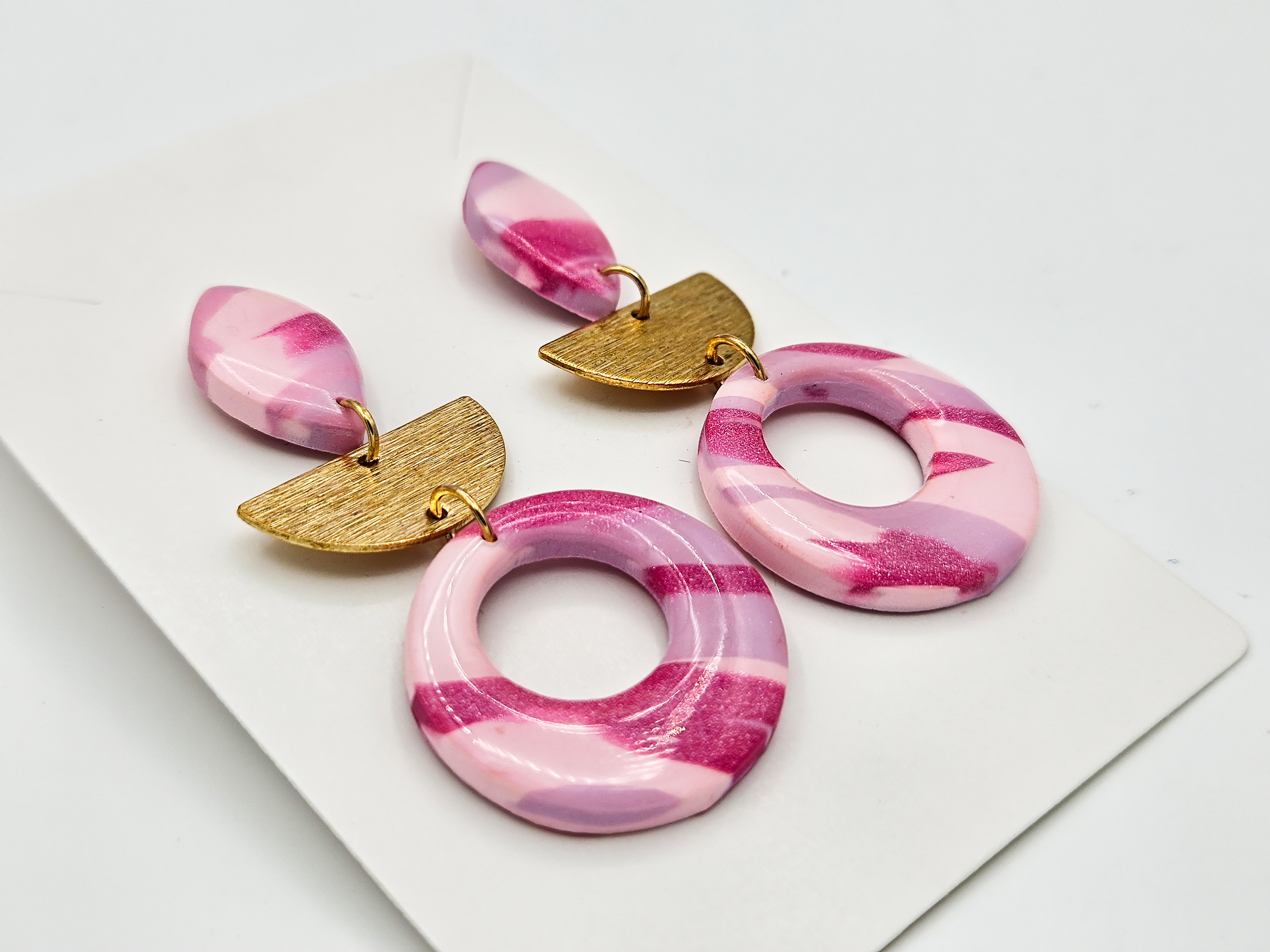 Polymeerklei oorbellen - Kleurrijk