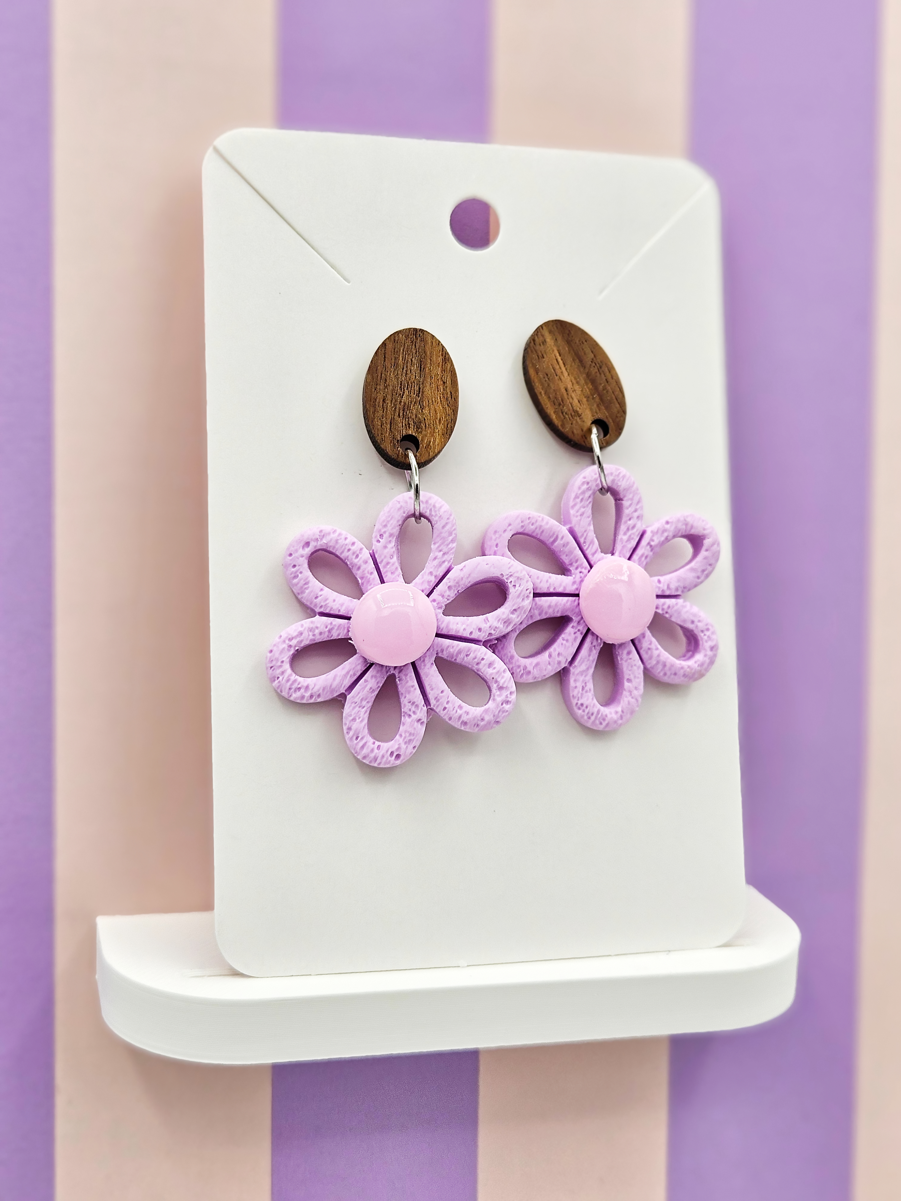 Polymeerklei oorbellen - Bloem