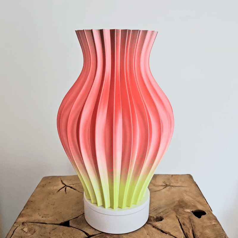 Vaas VENUS | Rood & Geelgroen Gradient