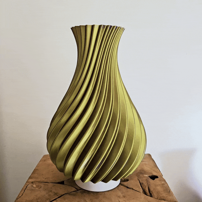 Vaas SPIRAL | Blauwpaars & Geelgoud