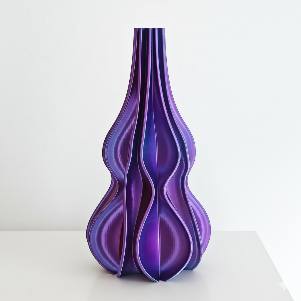 Vaas FLUX SMAL | Paars & Blauwgroen & Bruinoranje