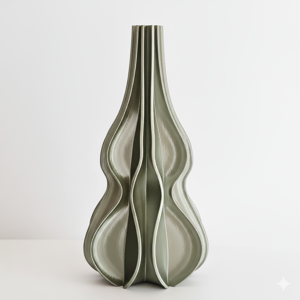 Vaas FLUX SMAL | Zilvergroen