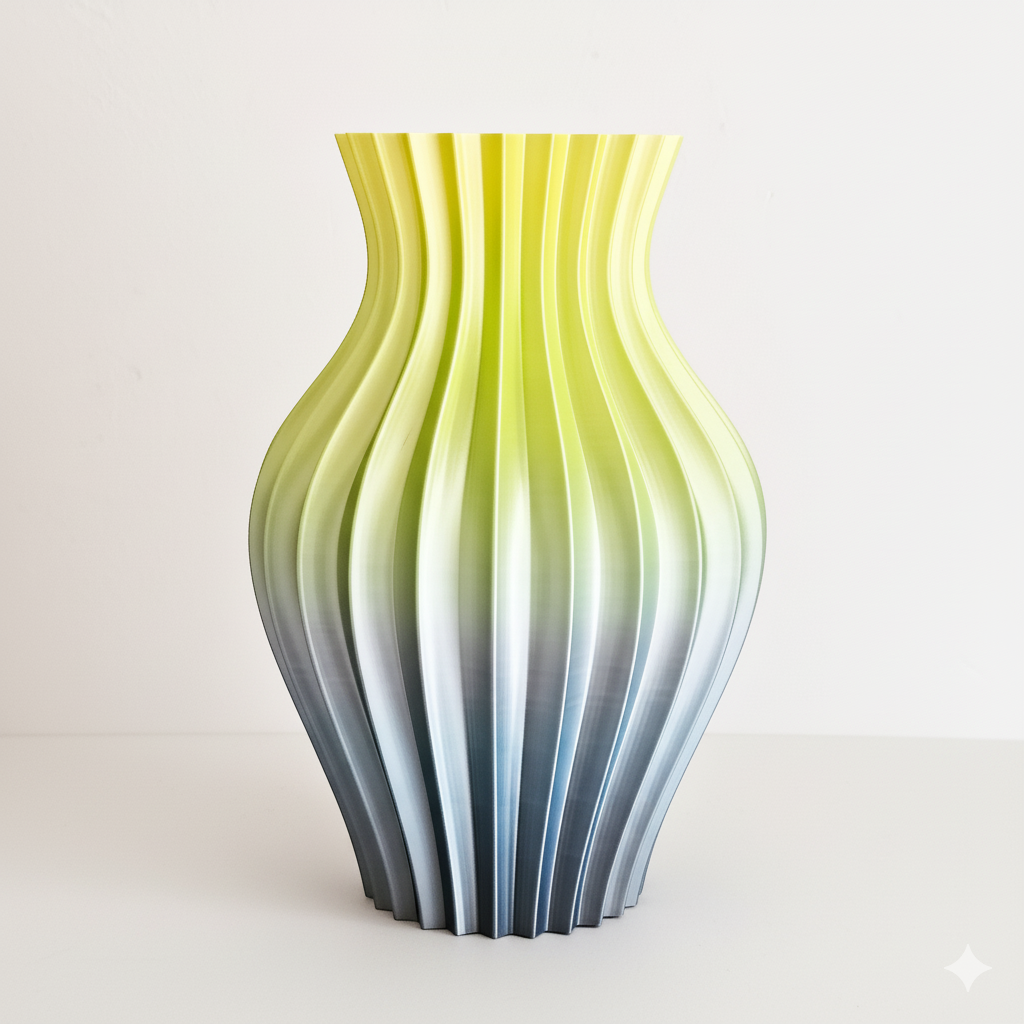 Vaas VENUS | Grijs & Geelgroen Gradient