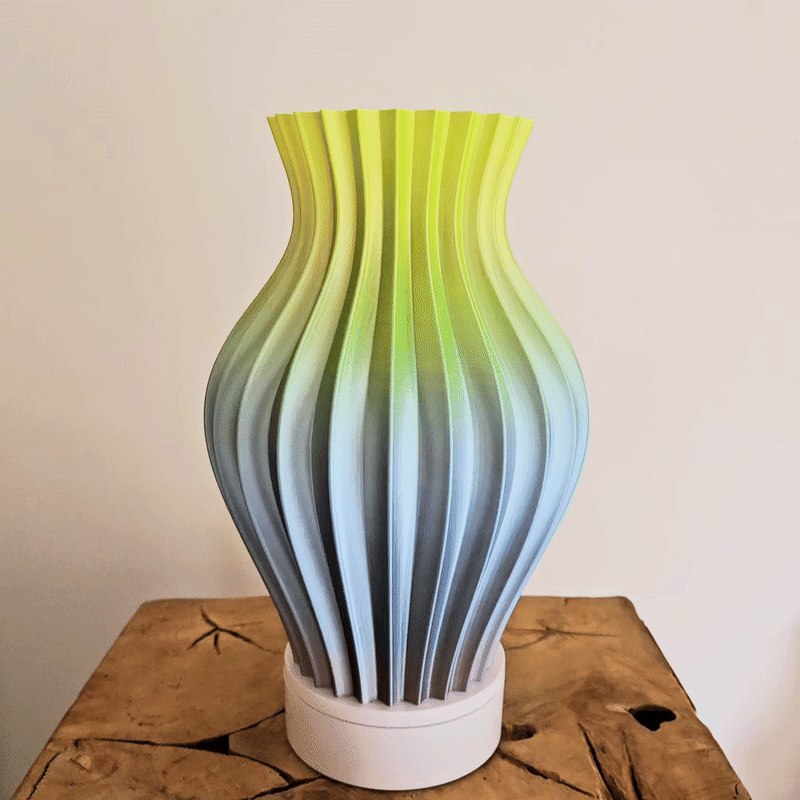 Vaas VENUS | Grijs & Geelgroen Gradient