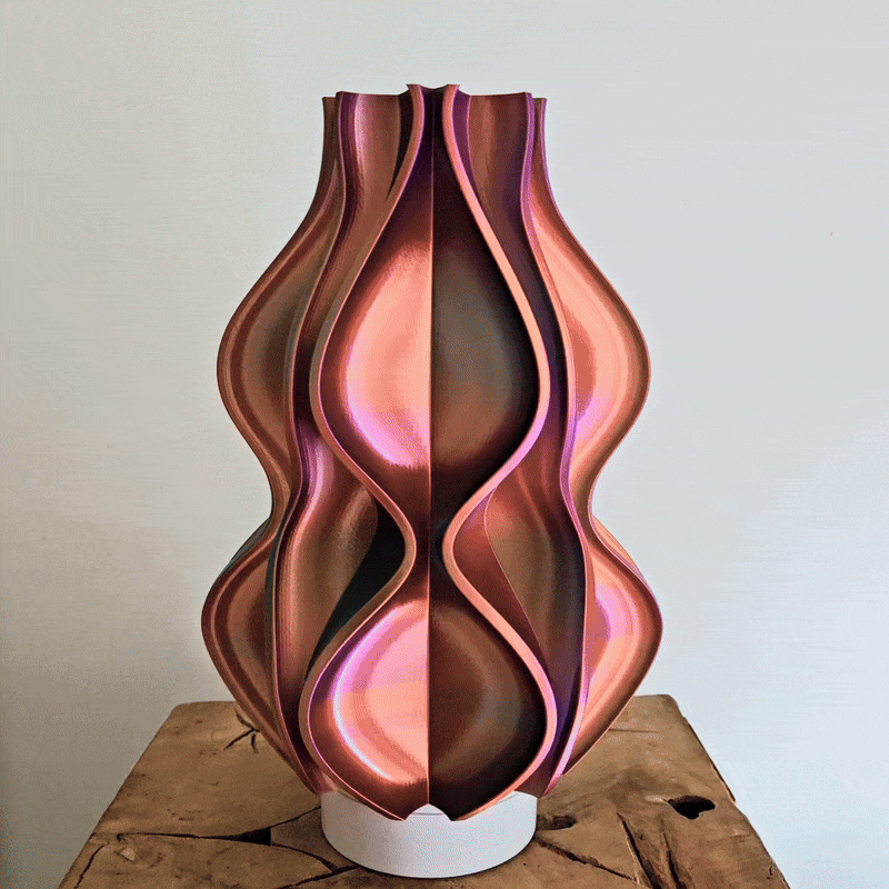 Vaas FLUX | Paars & Blauwgroen & Bruinoranje