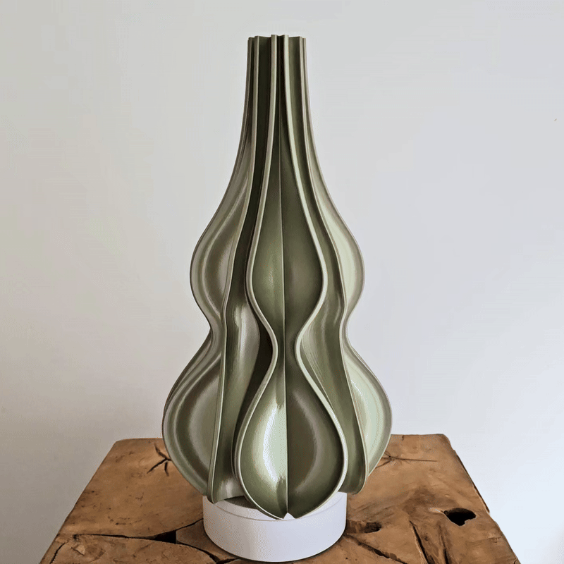 Vaas FLUX SMAL | Zilvergroen