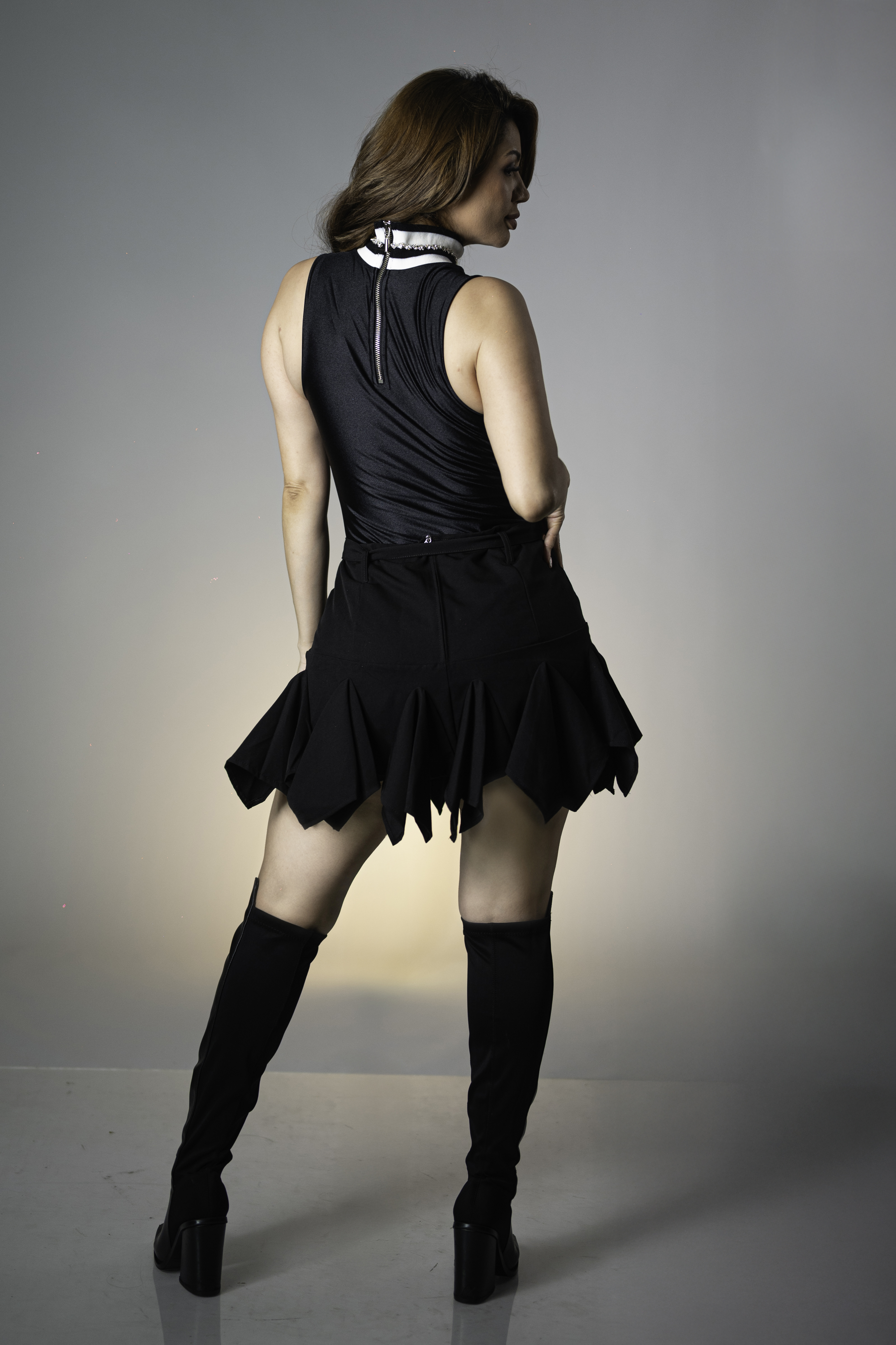 Body Cuello Alto con Perlas