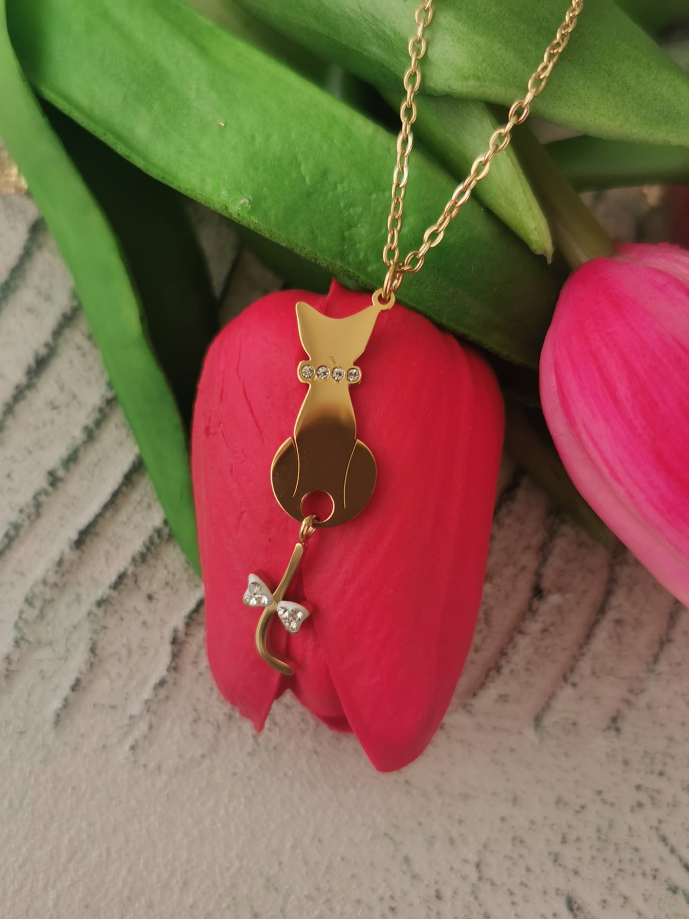 COLLANA GATTO GOLD 00108