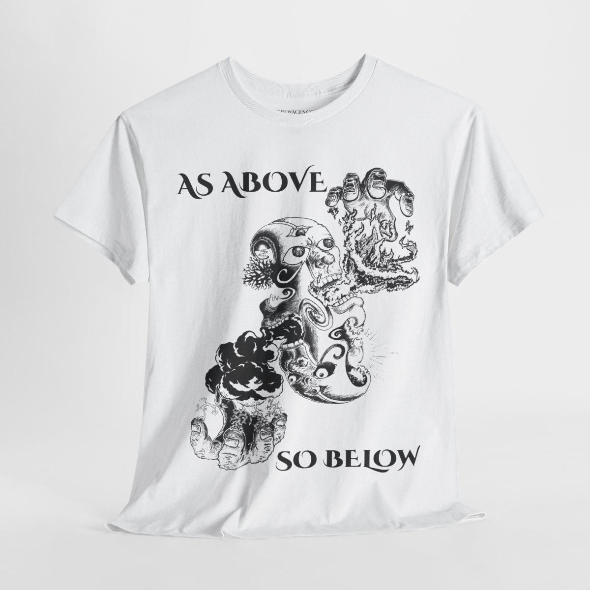 As Above So Below Front & Back Heavy Cotton T-Shirt