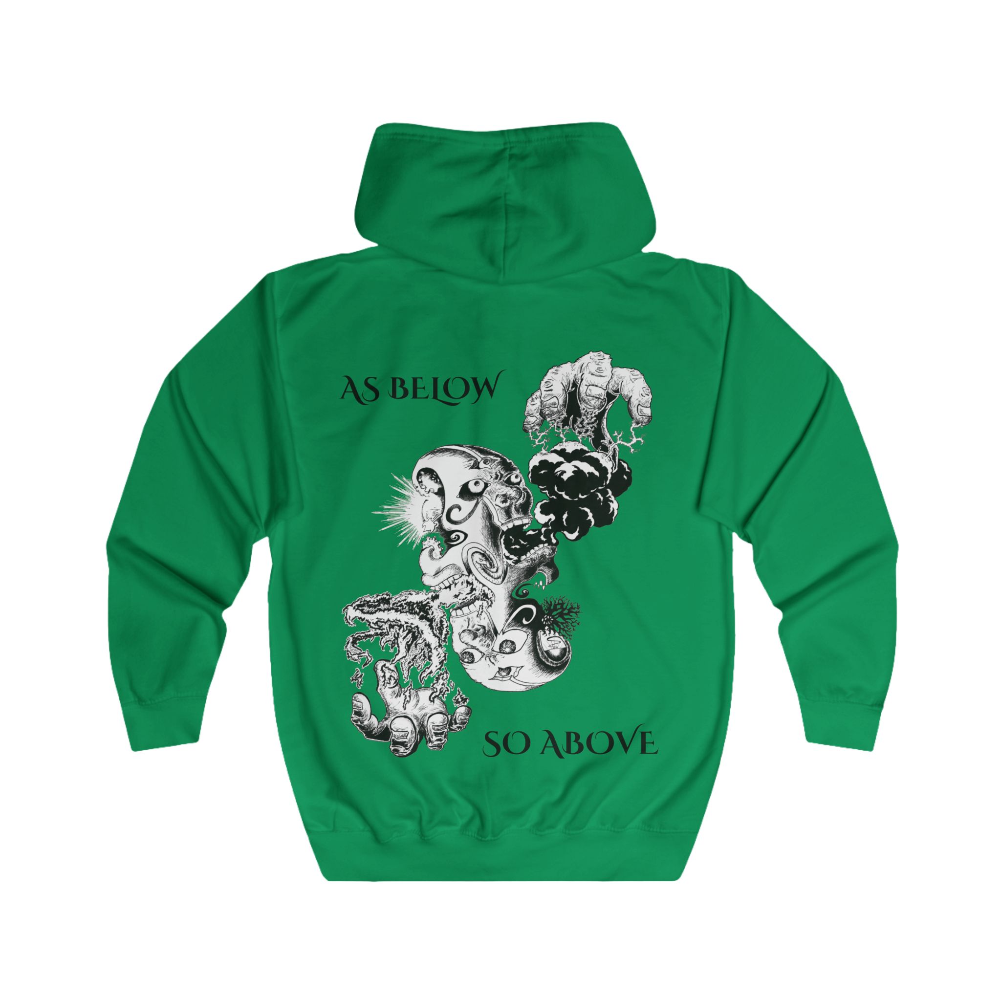 As Above So Below Front & Back Zip Hoodie