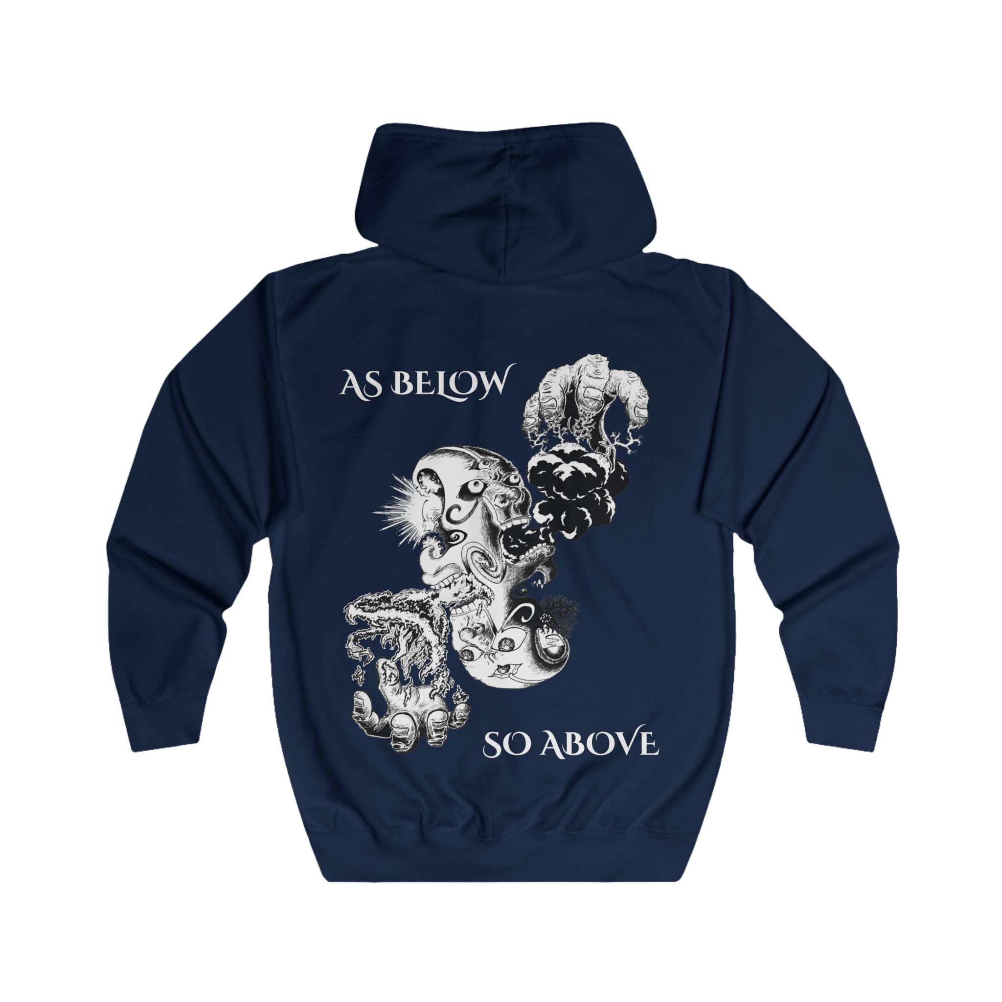 As Above So Below Front & Back Zip Hoodie