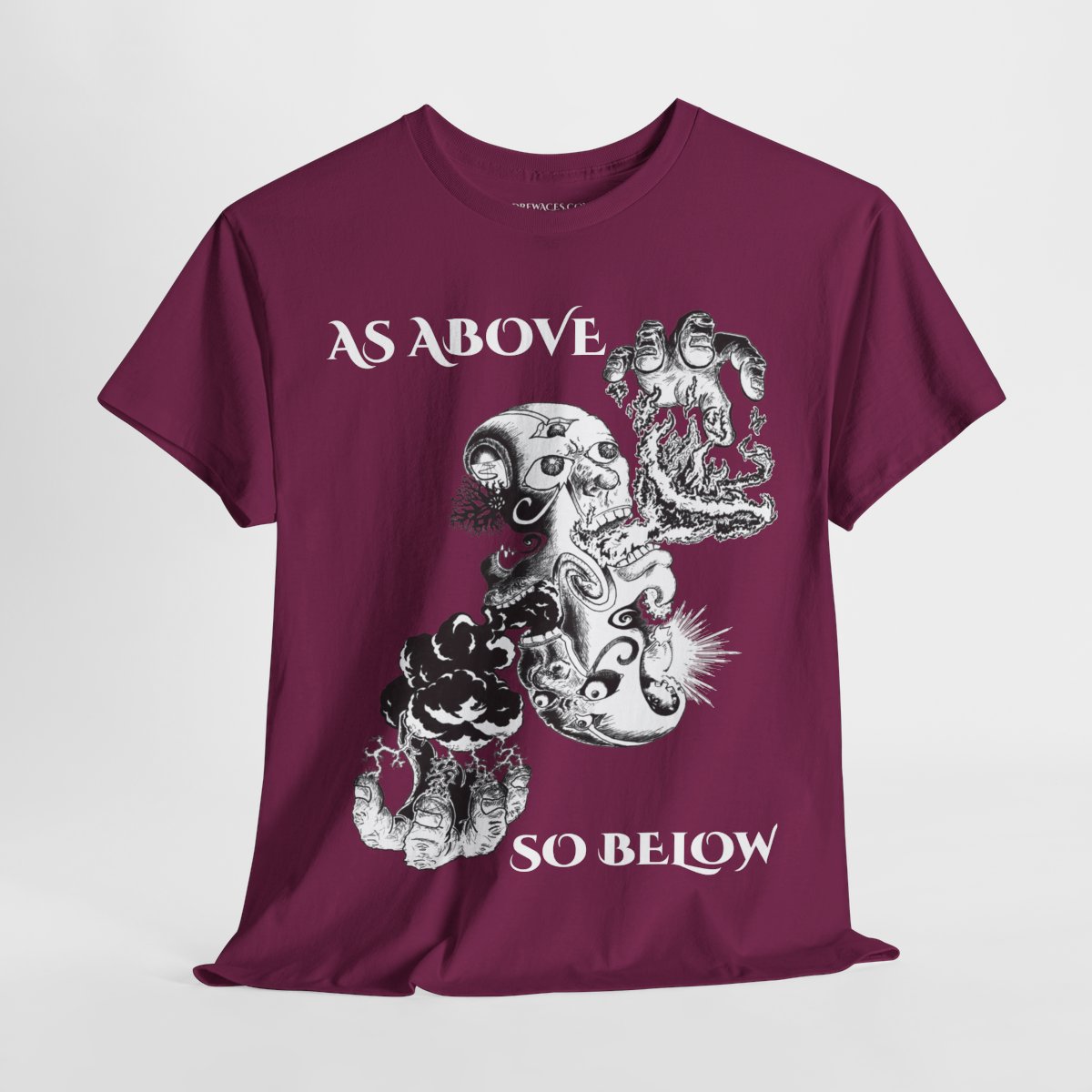 As Above So Below Front & Back Heavy Cotton T-Shirt